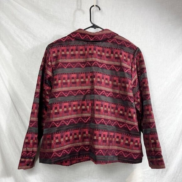 Coldwater Creek Multiprint Textured Blazer Womens 22W Plus Size Art To Wear - Picture 7 of 13